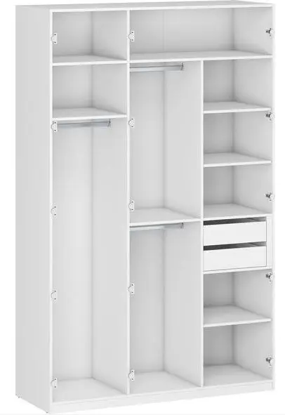 Direct Beschikbaar Kledingkast Flex7 Wit 150cm breed met lades en hanggedeelte