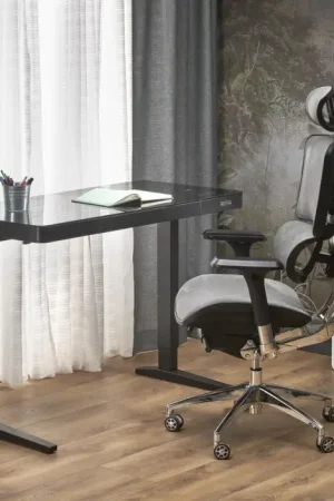 Tijdelijk Beschikbaar Elektrische In Hoogte Verstelbaar Bureau B52 120cm Glas Zwart