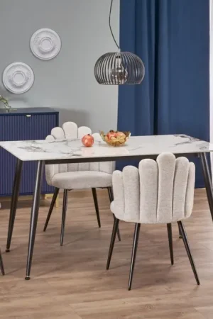 Tijdelijk Beschikbaar Moderne Eettafel Emilio 140cm Wit Marmer