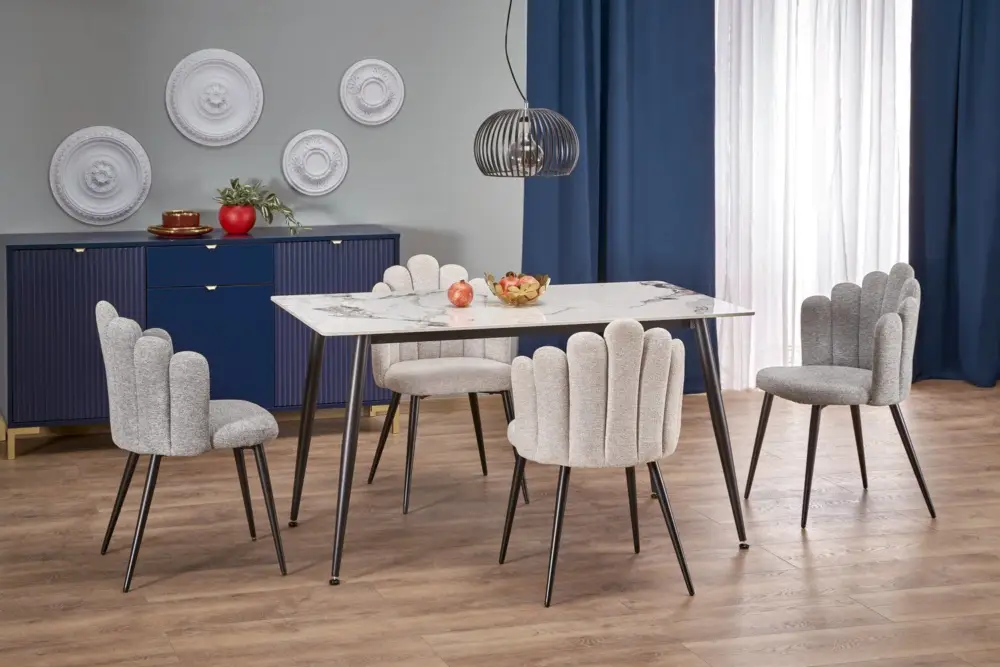 Tijdelijk Beschikbaar Moderne Eettafel Emilio 140cm Wit Marmer