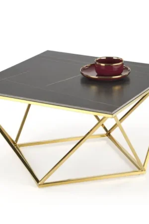 Bestel Nu Moderne Salontafel Felicia Zwart Marmer Goud Frame
