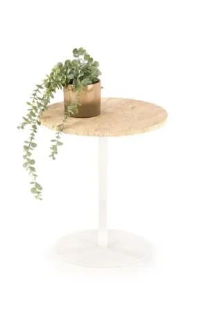 Alleen Vandaag Salontafel Traverso 40cm Rond Steen Metaal Frame