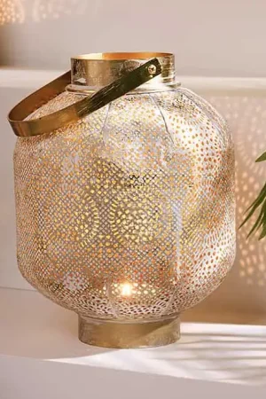 Lantaarn Orient Antiek Goud 25cm - 43832 Alleen Vandaag