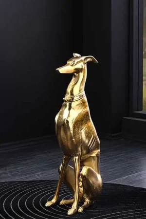 Beeld Greyhound 70cm Aluminium Goud - 45170 Nu Kopen