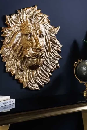 Wanddecoratie Wildlife Lion 60cm Goud - 43953 Superprijs
