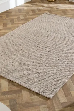 Tapijt Wol 160x240cm Zilvergrijs - 41717 Direct Verzonden