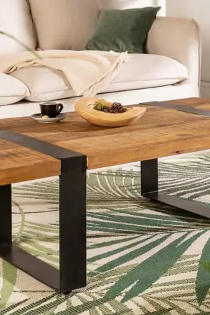 Salontafel Iron Craft 100cm Mangohout 45mm - 44183 Op = Op