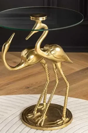 Voordeelprijs Bijzettafel Wildlife Crane 55cm Goud - 44832
