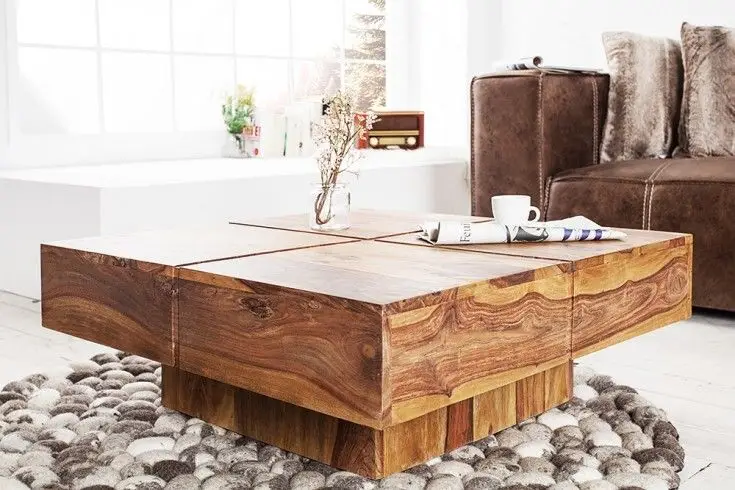 Salontafel Bolt 70cm Sheeshamhout - 43673 Beste Prijs
