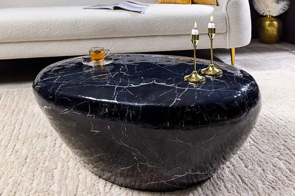 Salontafel Stone 75cm Marmerlook Zwart - 44853 Koop Vandaag