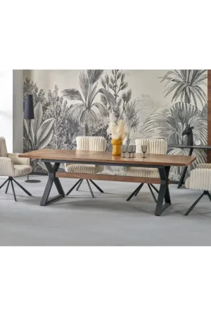 Uitschuifbare Eettafel Baron Walnoot Bruin Visgraat 200-250-350cm Rechtstreeks Van De Fabrikant